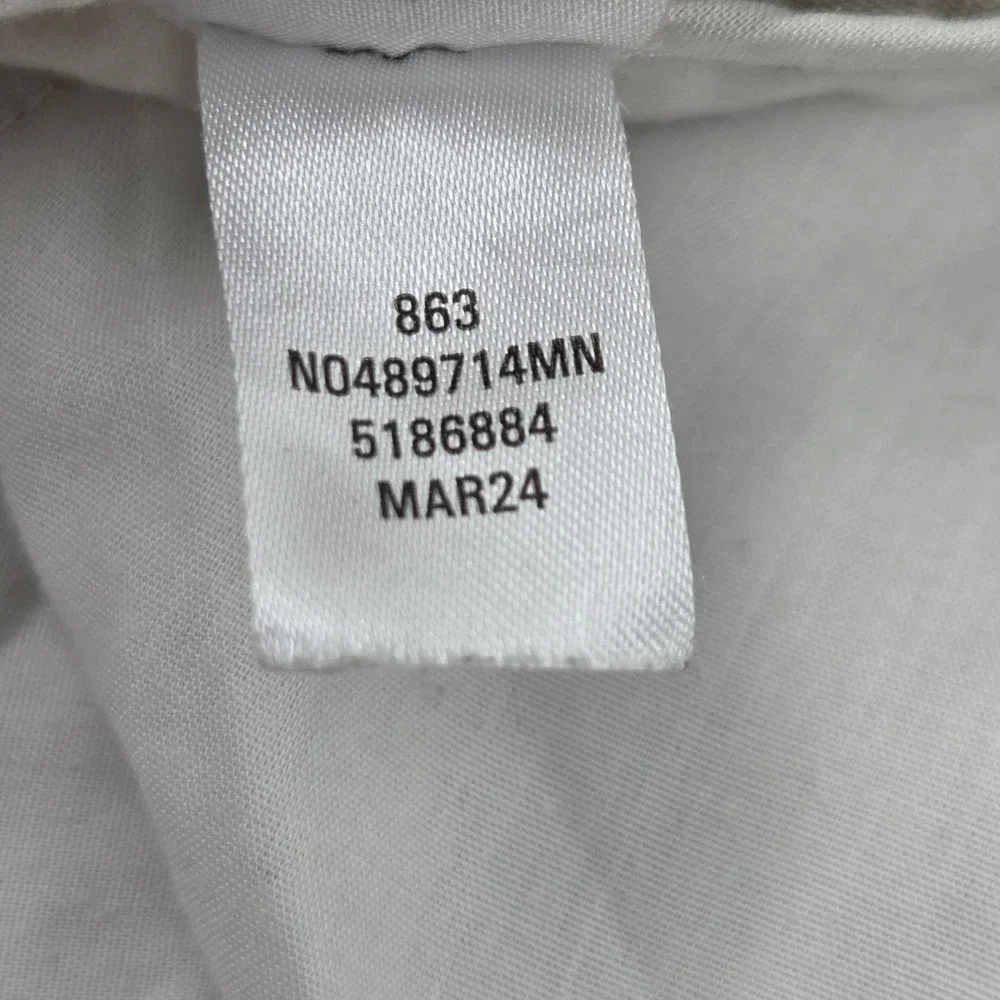 Nordstrom Linen Blend Men Pants Beige (38Rx29) Slim Lightweight Drawstring EUC